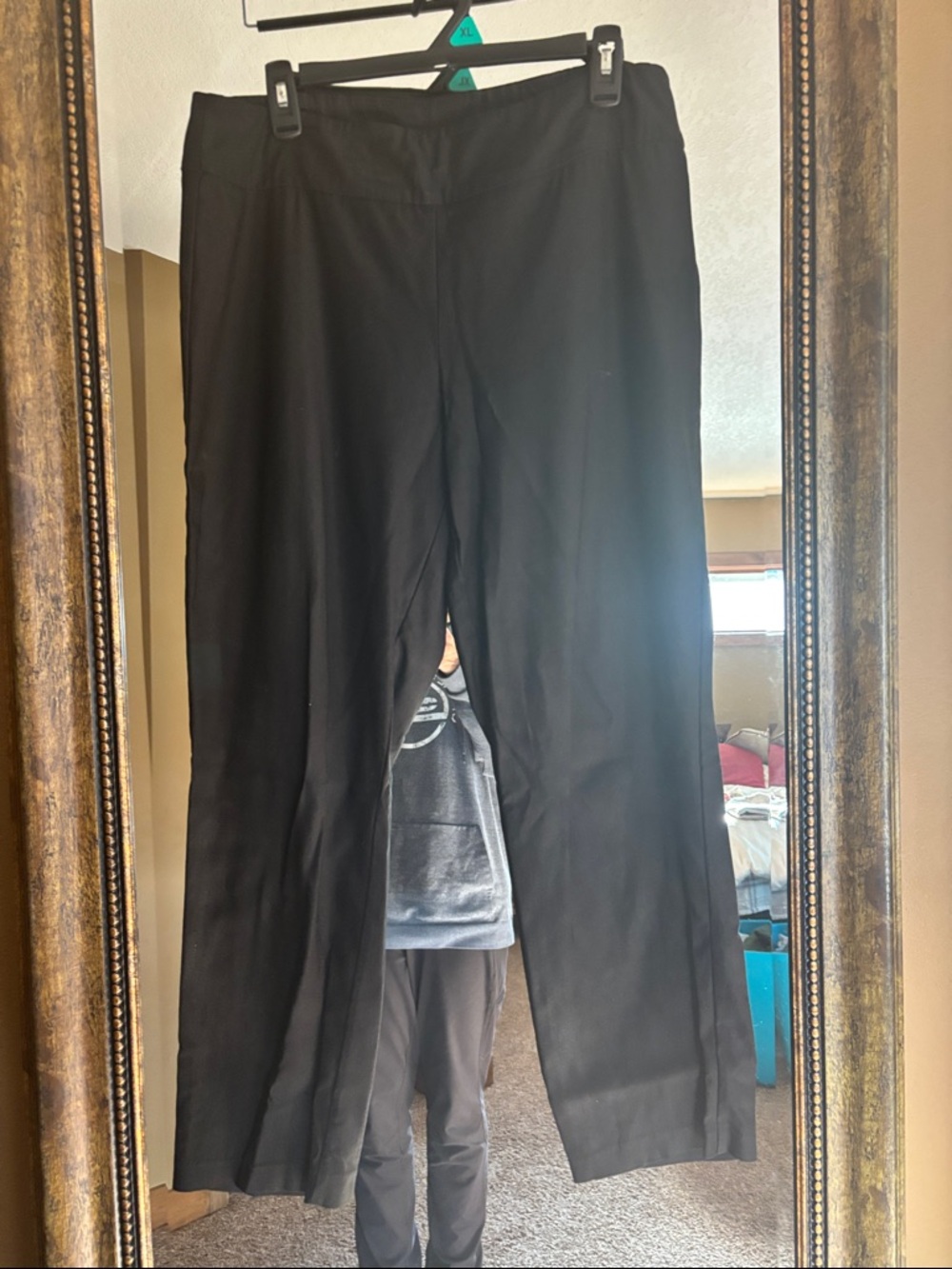 Tribal Classic Black Straight-Leg Pants ankle length.  Perfect stretch